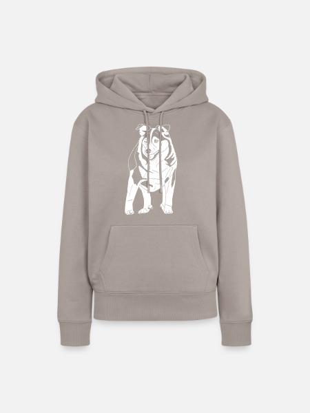 Mischling - Frauen Premium Bio Hoodie - Taupe