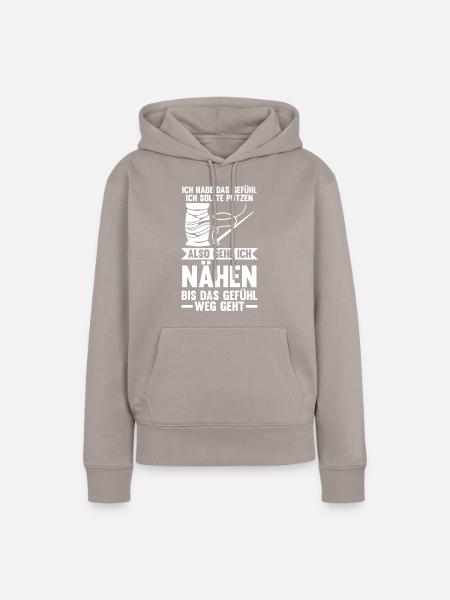 Schneidern Nähen - Frauen Premium Bio Hoodie - Taupe