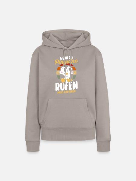 Pinguin - Frauen Premium Bio Hoodie - Taupe