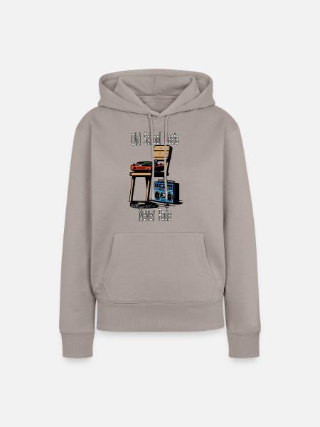 OldSchoolMusic - Frauen Premium Bio Hoodie - Taupe