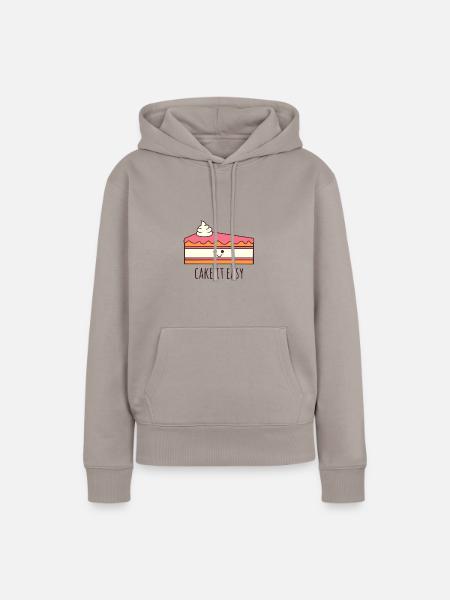 Leckeres Kuchen Stück - Frauen Premium Bio Hoodie - Taupe