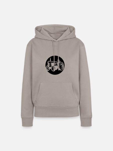 traktor - Frauen Premium Bio Hoodie - Taupe
