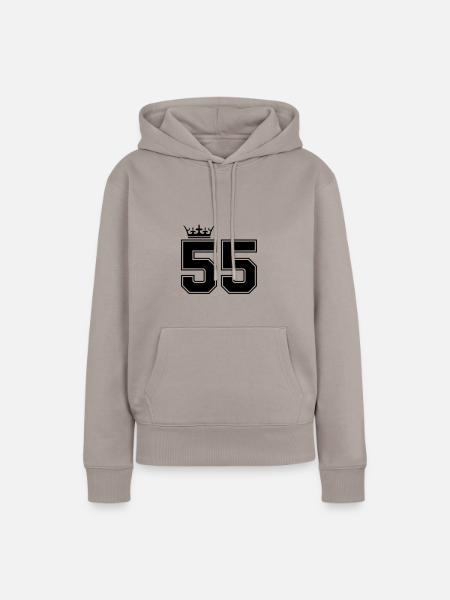 55 krone - Frauen Premium Bio Hoodie - Taupe