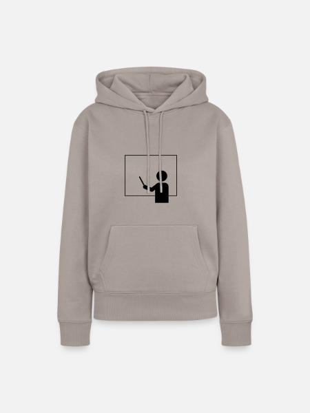 teacher 001 - Frauen Premium Bio Hoodie - Taupe