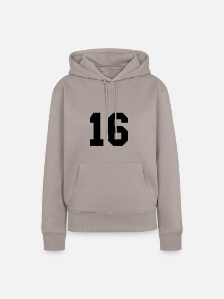 16 - Frauen Premium Bio Hoodie - Taupe