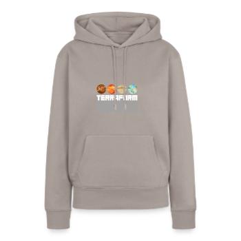 Occupy Mars Terraforming Retro Aeronautics Space - Sweat à capuche Premium bio Femme - taupe - Devant - Julia (174cm)