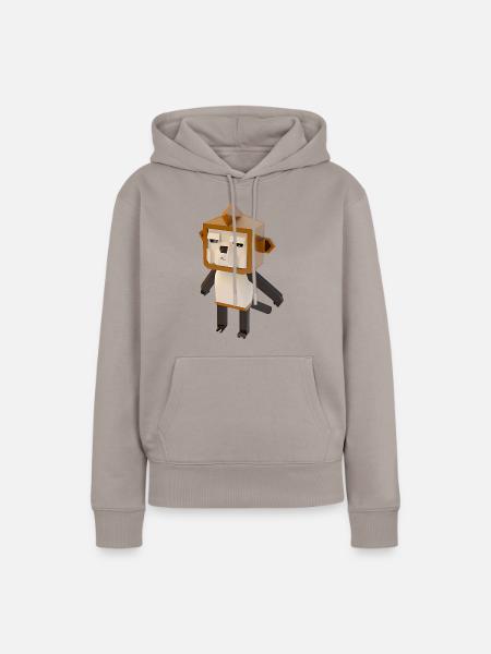 Polygon Affe - Frauen Premium Bio Hoodie - Taupe