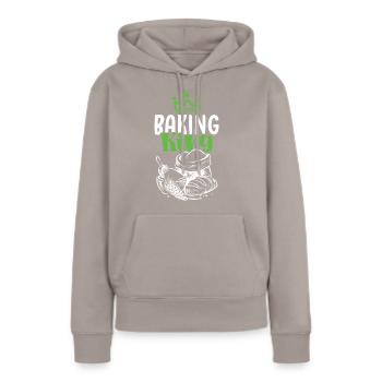 Roi de la cuisson - Sweat à capuche Premium bio Femme - taupe - Devant - Julia (174cm)