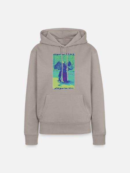 ATTENTION PLEASE - Frauen Premium Bio Hoodie - Taupe
