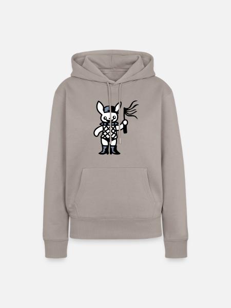 Pornohäschen 3 - Frauen Premium Bio Hoodie - Taupe