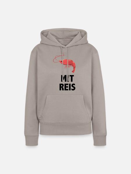 shrimps mit reis - Frauen Premium Bio Hoodie - Taupe