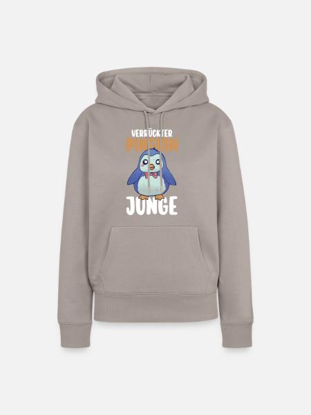 Pinguin - Frauen Premium Bio Hoodie - Taupe