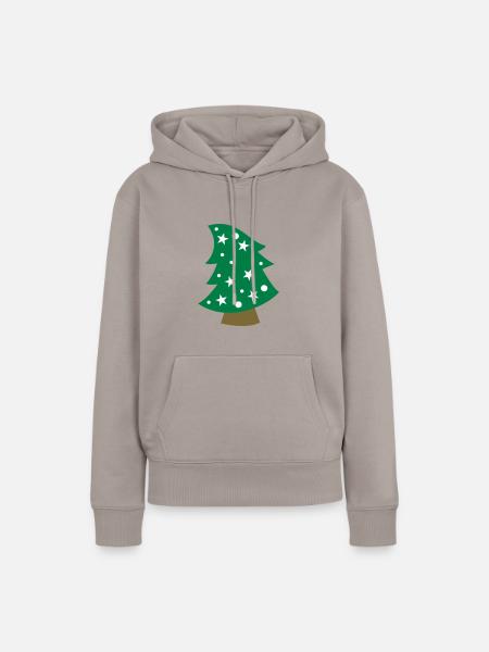 Weihnachtsbaum - Frauen Premium Bio Hoodie - Taupe