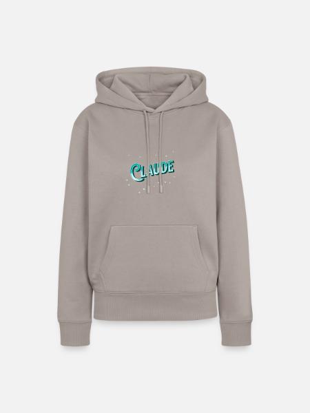 Claude Namen personalisiert - Frauen Premium Bio Hoodie - Taupe