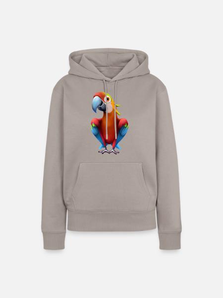 Macaw - Frauen Premium Bio Hoodie - Taupe