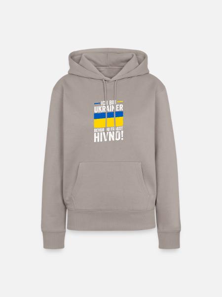 Ukrainer Ukraine - Frauen Premium Bio Hoodie - Taupe
