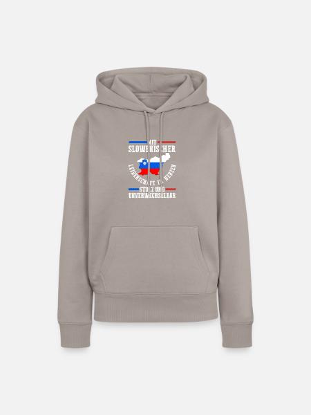 Slowenen Slowenien - Frauen Premium Bio Hoodie - Taupe