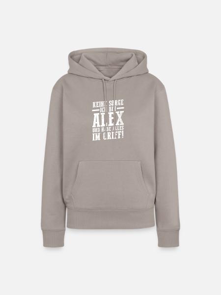 Alexander Alexandra Alexa Alex - Frauen Premium Bio Hoodie - Taupe