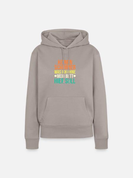 Langschläfer Shlafen Faul - Frauen Premium Bio Hoodie - Taupe