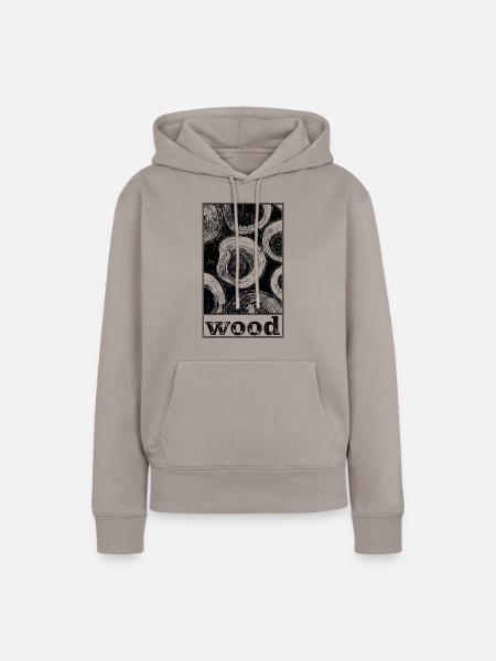 wood - Frauen Premium Bio Hoodie - Taupe