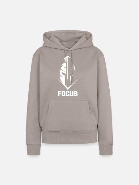 Focus - Frauen Premium Bio Hoodie - Taupe