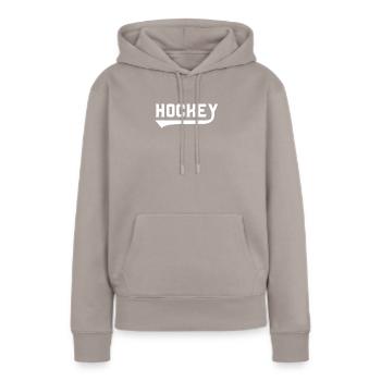 Gardien de but de hockey Hockey sur glace Gardien de but Club sportif - Sweat à capuche Premium bio Femme - taupe - Devant - Julia (174cm)