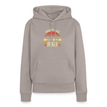 Cassette de musique R&B des années 90 ans de chansons - Sweat à capuche Premium bio Femme - taupe - Devant - Julia (174cm)