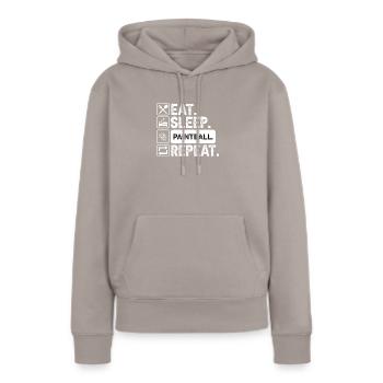 Paintball Cadeau Paintballer Paintball Player - Sweat à capuche Premium bio Femme - taupe - Devant - Julia (174cm)