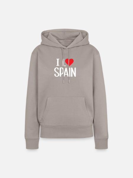 Ich liebe Spanien - Frauen Premium Bio Hoodie - Taupe