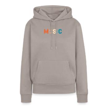 Vinyl Musiker Retro Musik Vinyl Vintage Musizieren - Frauen Premium Bio Hoodie - Taupe - Vorne - Julia (174cm)