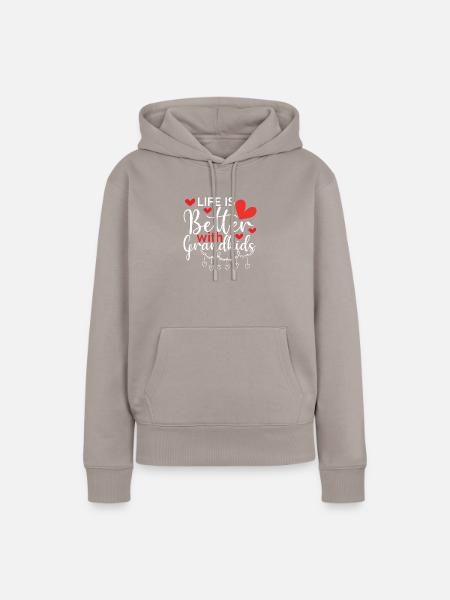 Grandparents Grandchildren Grandpa Grandma Grandchildren - Women’s Premium Organic Hoodie - taupe