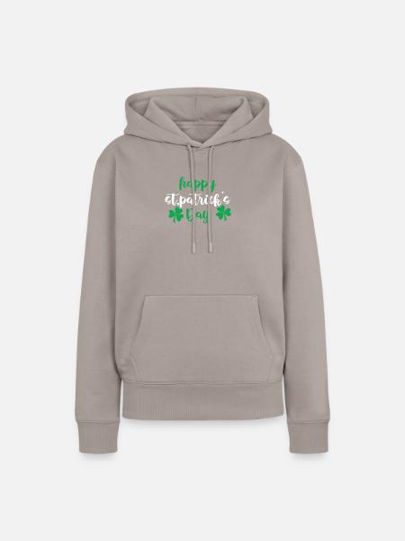 St. Patricks Day - Frauen Premium Bio Hoodie - Taupe