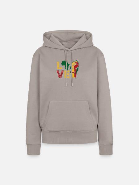 Ich bin Schwarze Geschichte Schwarzer - Frauen Premium Bio Hoodie - Taupe