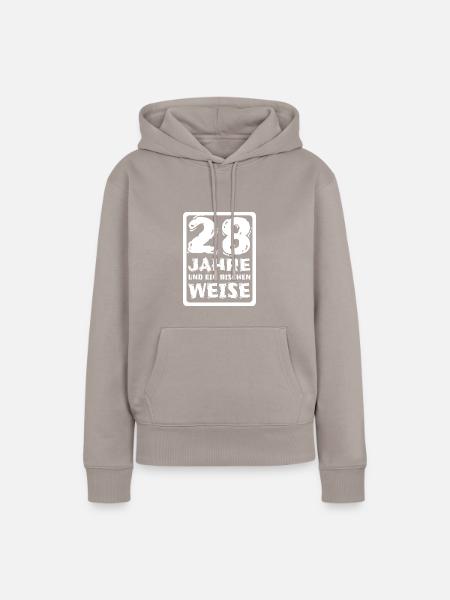 28 - Frauen Premium Bio Hoodie - Taupe