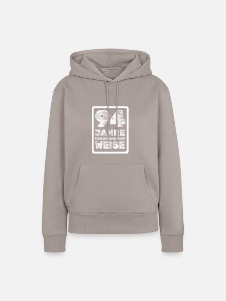 Weisheit 94 - Frauen Premium Bio Hoodie - Taupe