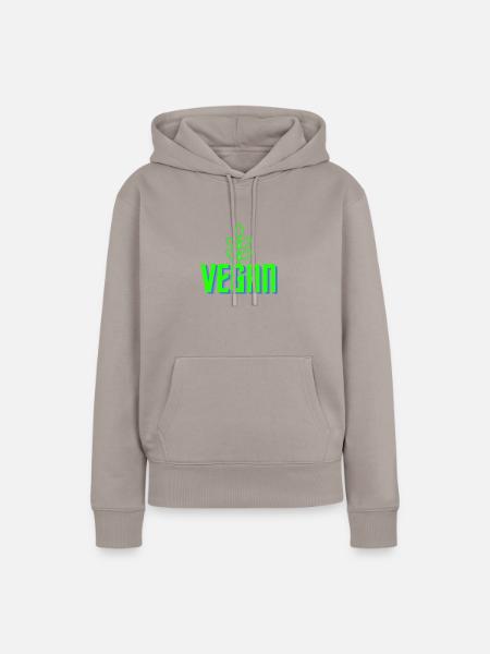 Vegan - Frauen Premium Bio Hoodie - Taupe