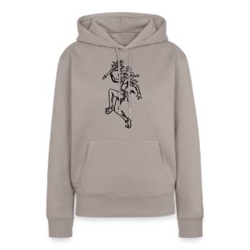 joker - Frauen Premium Bio Hoodie - Taupe - Vorne - Julia (174cm)