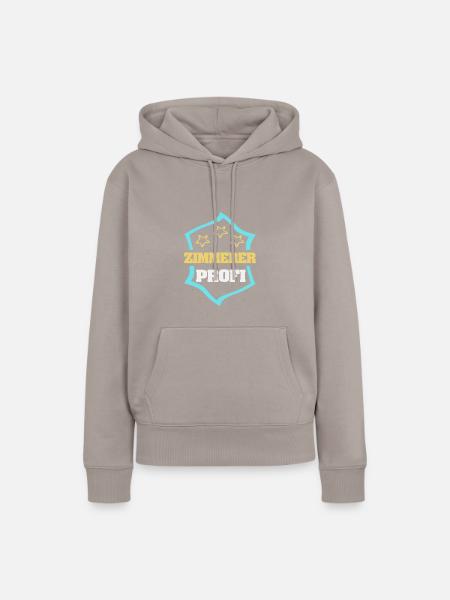 Zimmerer als Beruf - Frauen Premium Bio Hoodie - Taupe