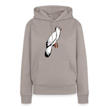 Vogel sitzt süß Käfig Ast Haustier lieber Papagei - Frauen Premium Bio Hoodie - Taupe - Vorne - Julia (174cm)