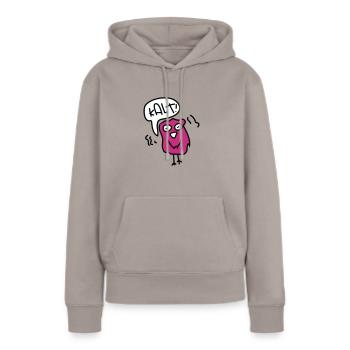 Kalt - Frauen Premium Bio Hoodie - Taupe - Vorne - Julia (174cm)