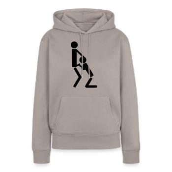 Spiel mir am Glied - Frauen Premium Bio Hoodie - Taupe - Vorne - Julia (174cm)