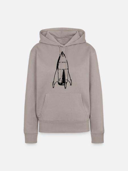 Raumschiff - Frauen Premium Bio Hoodie - Taupe