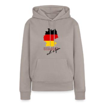 Manifestation anti-Allemagne - Sweat à capuche Premium bio Femme - taupe - Devant - Julia (174cm)