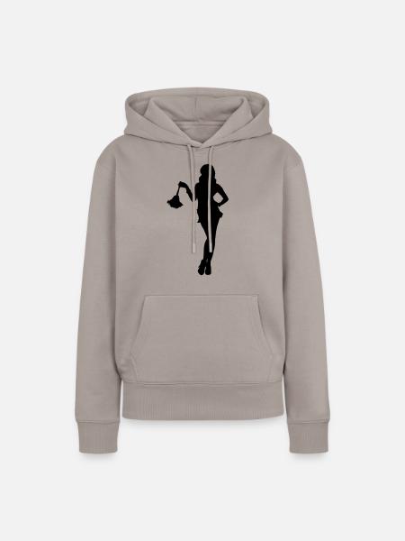 SEXY MAID - Frauen Premium Bio Hoodie - Taupe
