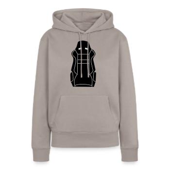 Autositz, Sitz, Sitzen, Recaro, racing,sportsitz, - Frauen Premium Bio Hoodie - Taupe - Vorne - Julia (174cm)