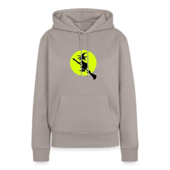 Hexe und Vollmond - Frauen Premium Bio Hoodie - Taupe - Vorne - Julia (174cm)