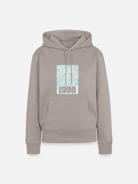 Zahl 1998 - Frauen Premium Bio Hoodie - Taupe