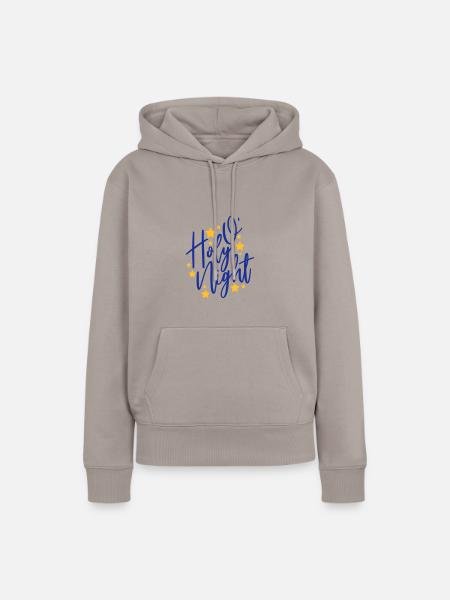 o holy night - Frauen Premium Bio Hoodie - Taupe