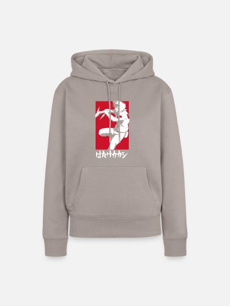 Naruto Shippuden Cooles Kakashi-Design - Frauen Premium Bio Hoodie - Taupe