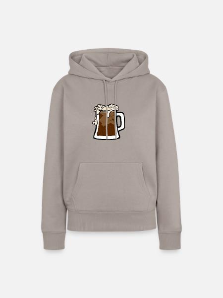 beer pitcher - Frauen Premium Bio Hoodie - Taupe